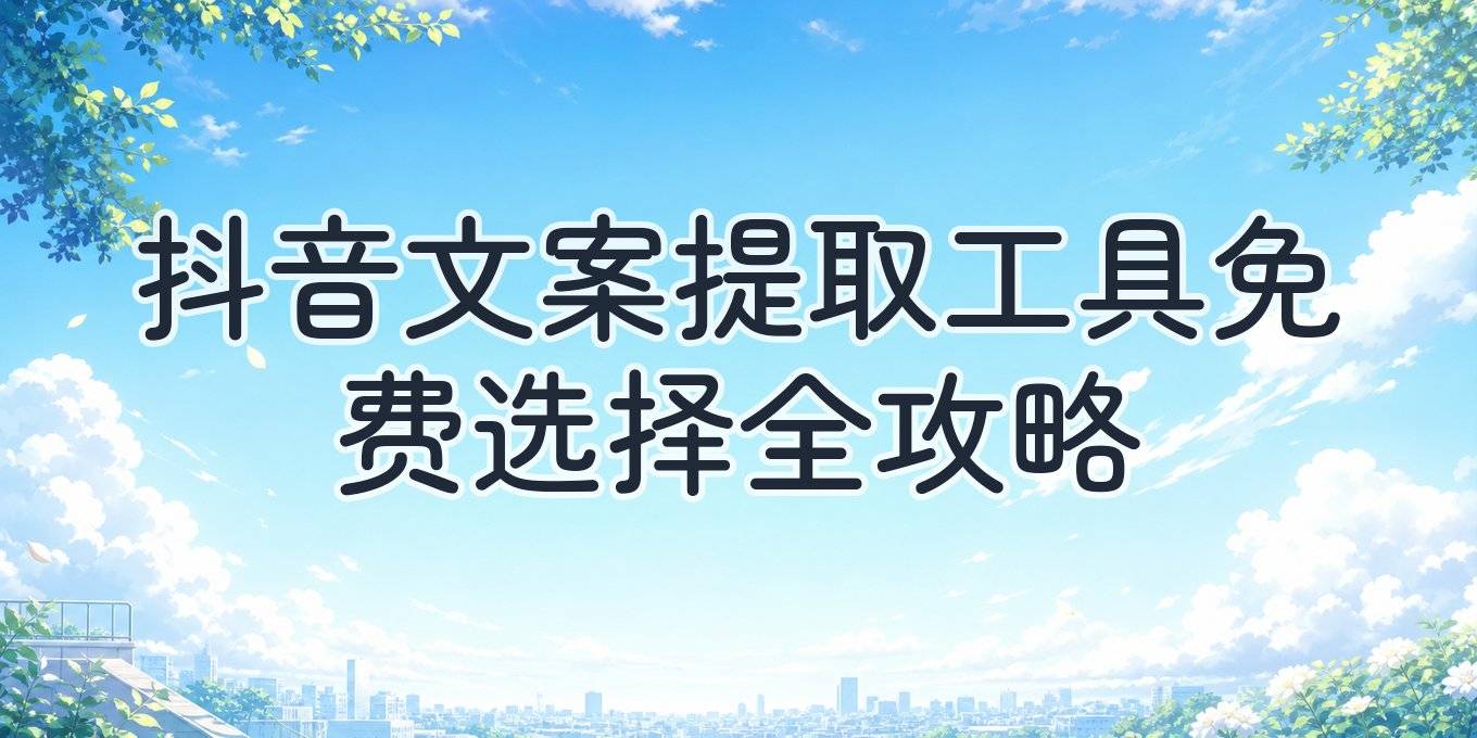 抖音文案提取工具怎么选，免费提取文案与自带方法全解答